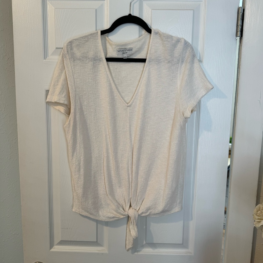 Madewell Tie Front Top